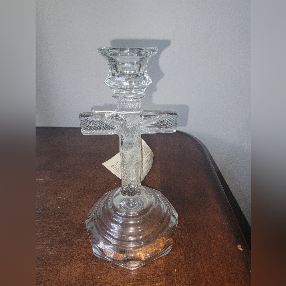 Cross Candlestick, $12 each. I have 5 left